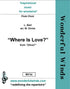 B012c "Where Is Love?" - Bart, L.