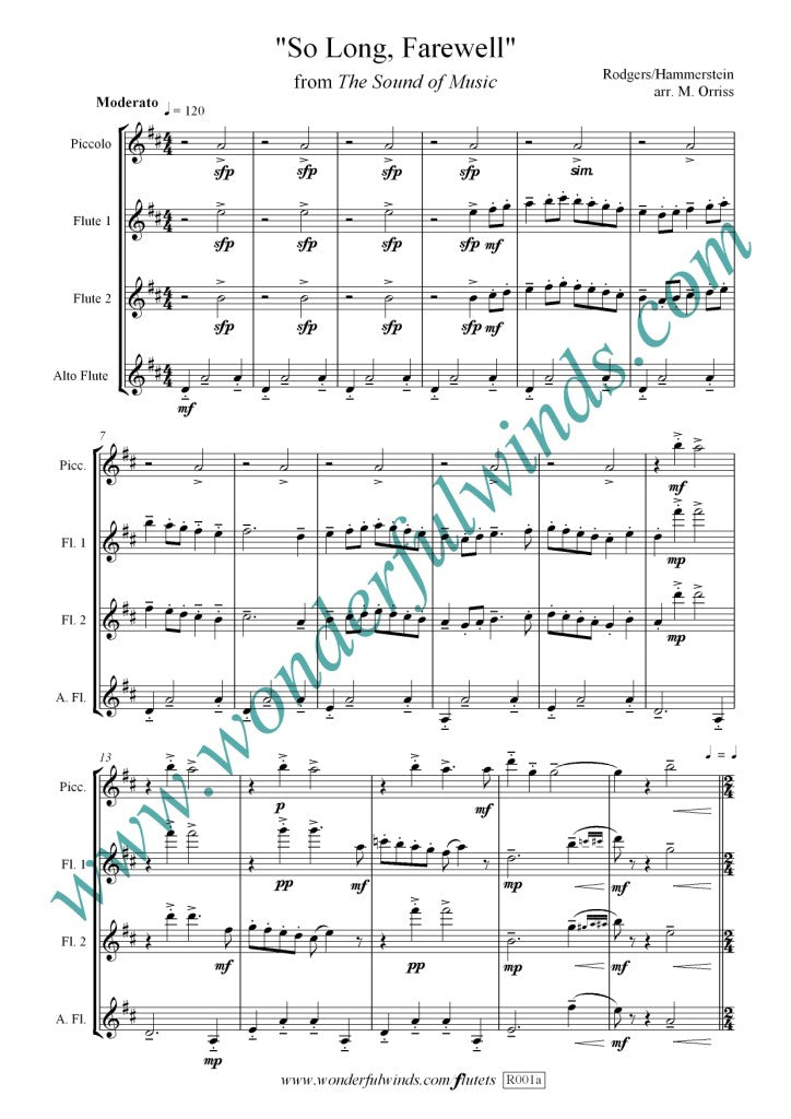 R001a So Long, Farewell Rodgers, R./Hammerstein, O. Wonderful Winds