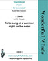 WBD001 To be sung of a summer night on the water - Delius, F.