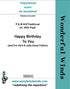 WBH001b Happy Birthday To You - Hill, M & P./Traditional (PDF DOWNLOAD)