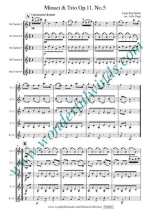 CLB001 Minuet & Trio Op. 11, No. 5 - Boccherini, L.