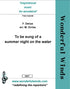 D007 To be sung of a summer night on the water  - Delius, F. (PDF DOWNLOAD)