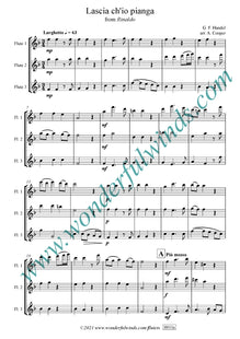 H011a Lascia ch'io pianga (Rinaldo) - Handel, G. F. (PDF DOWNLOAD)