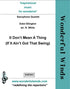 SXE003 It Don't Mean a Thing - Ellington, D./Mills, I.